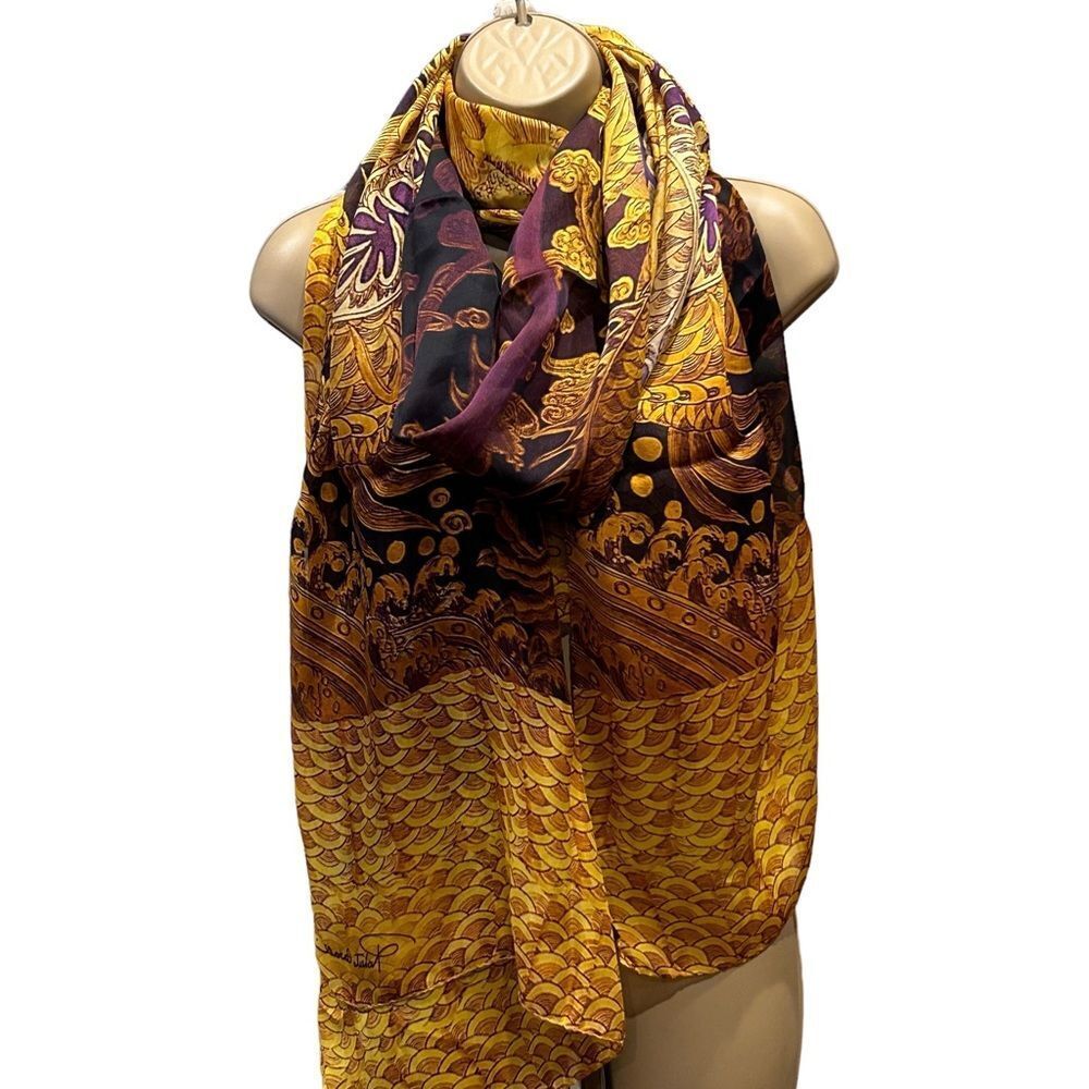 NWT Roberto Cavalli‎ 100% Silk Scarf